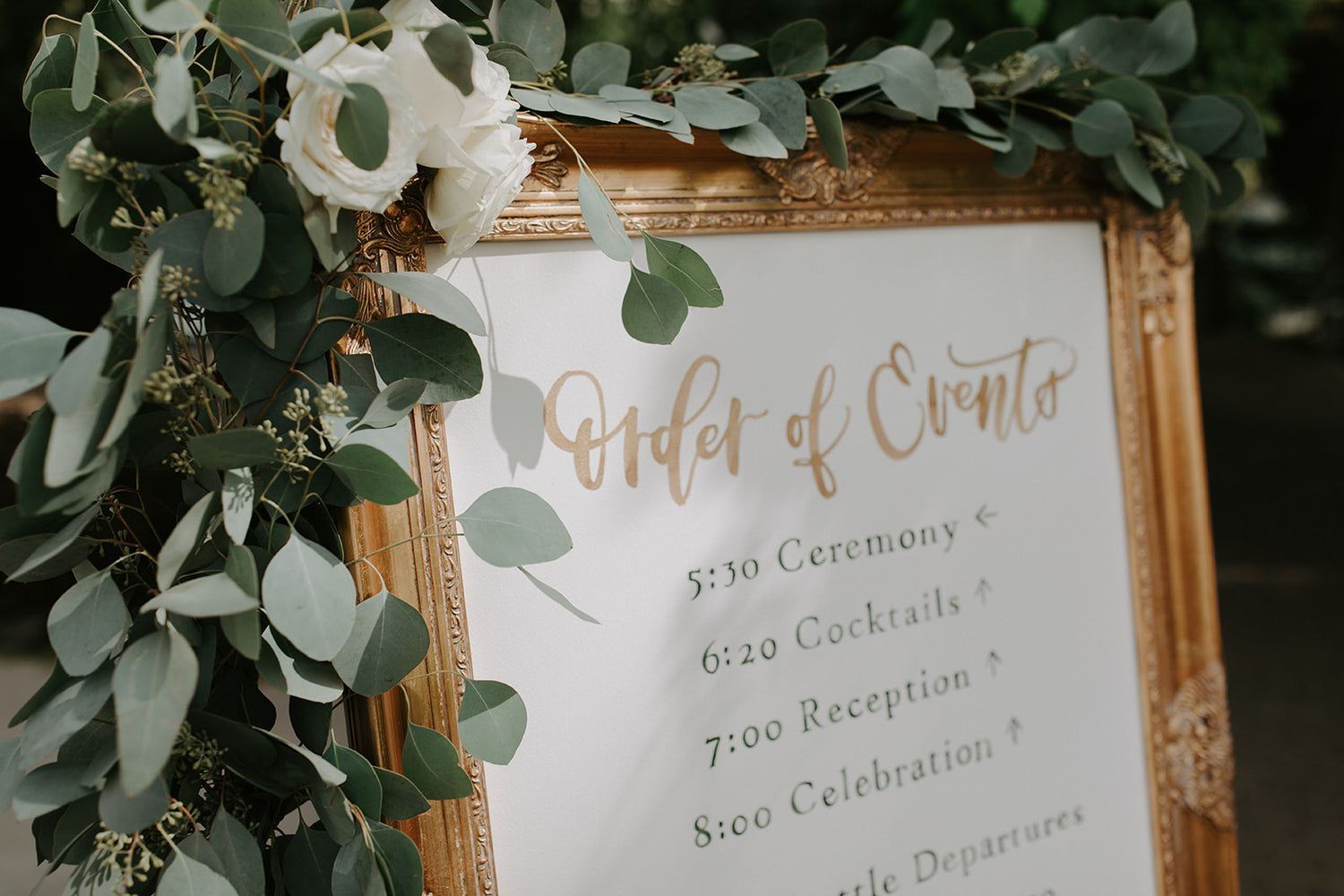 Hand-painted watercolor wedding sign