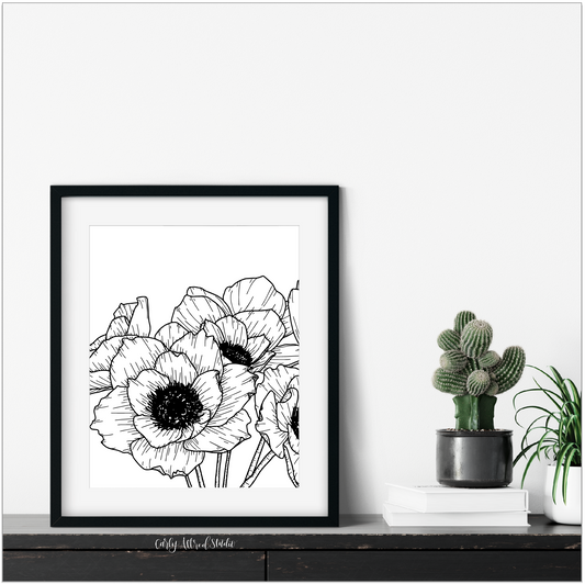Anemone Floral Archival Print