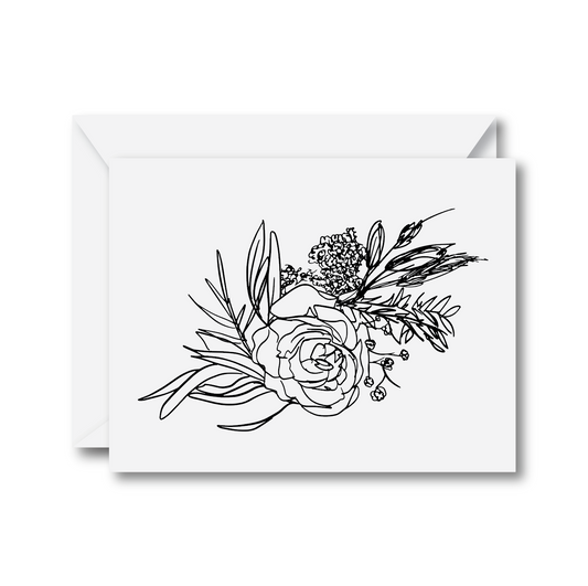 Boho Floral Bouquet Card